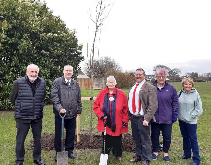 Tree planting at Gregson Lane, 11 March 2022