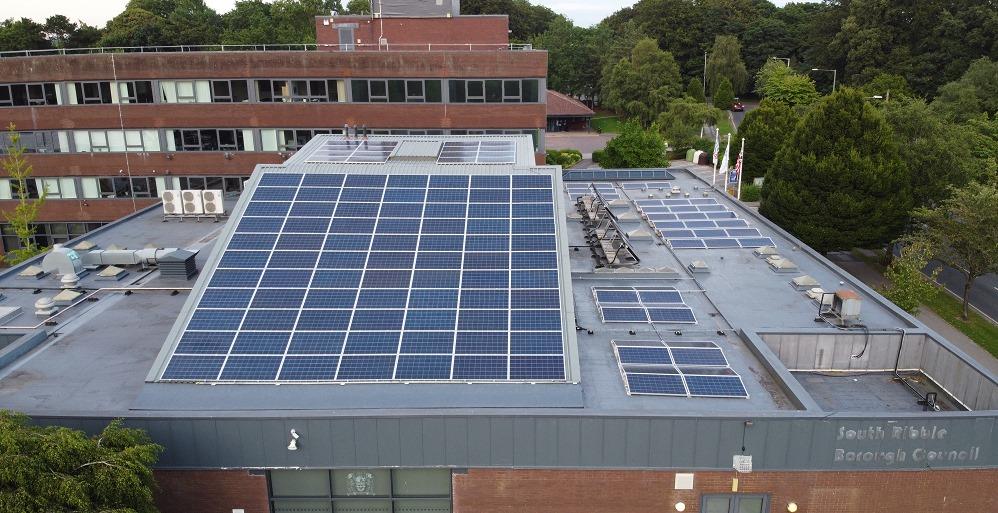 Solar panels at the Civic Centre