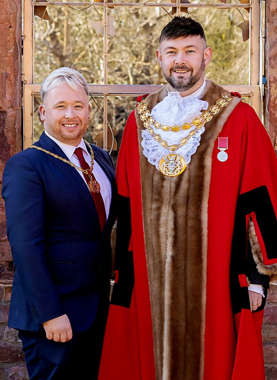 The Mayor of South Ribble is Cllr Paul Wharton-Hardman BEM and his Consort is Mr Chris Wharton-Hardman.