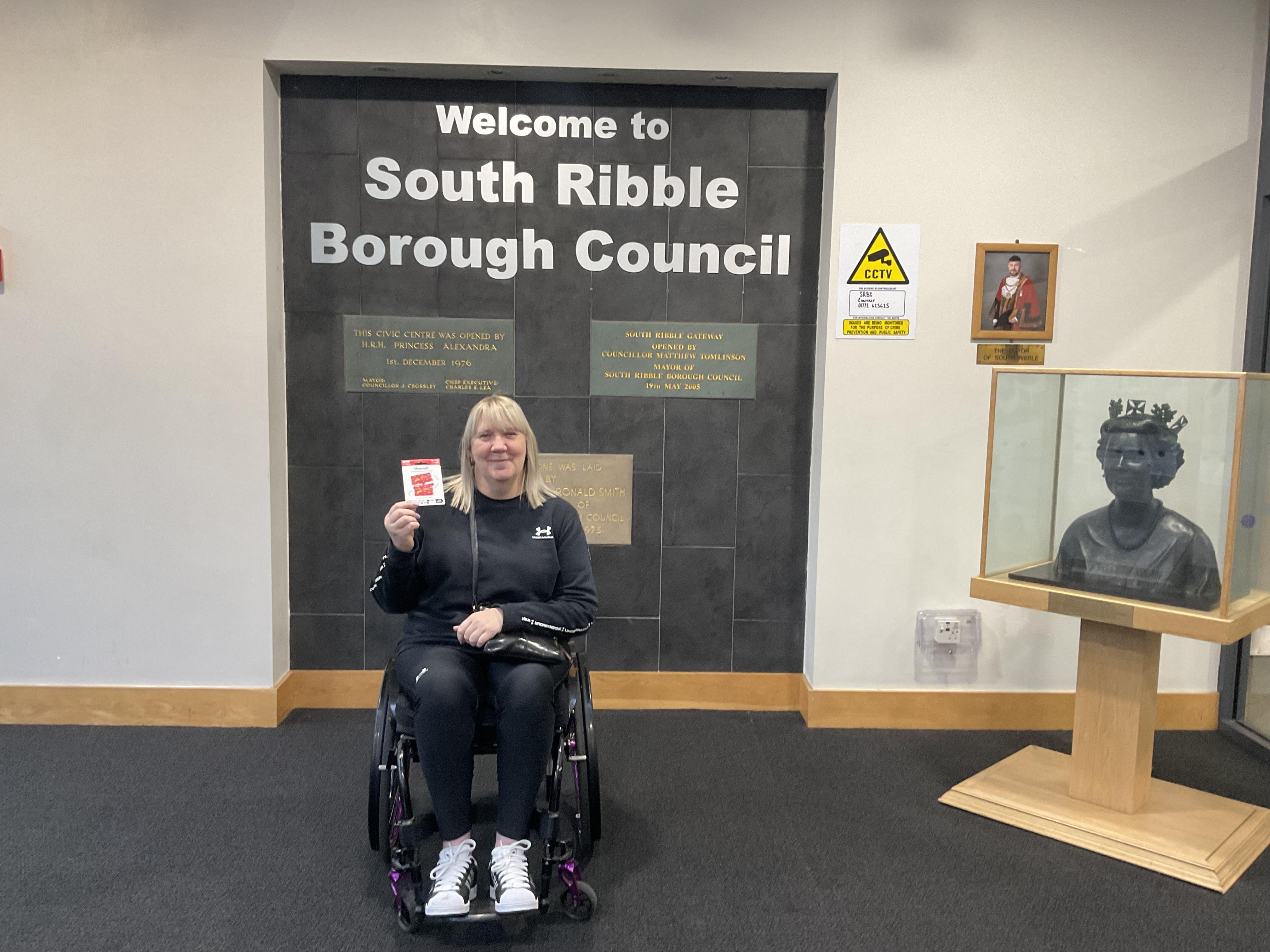 image of south ribble winner with their prize