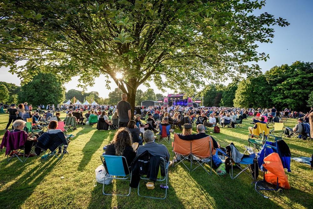 Visitors enjoying Music in the Park