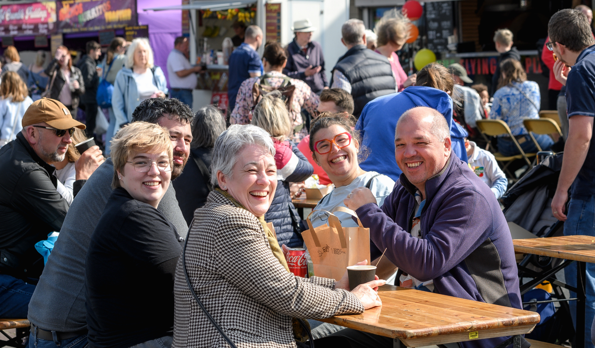 Visitors enjoying A Taste of Leyland
